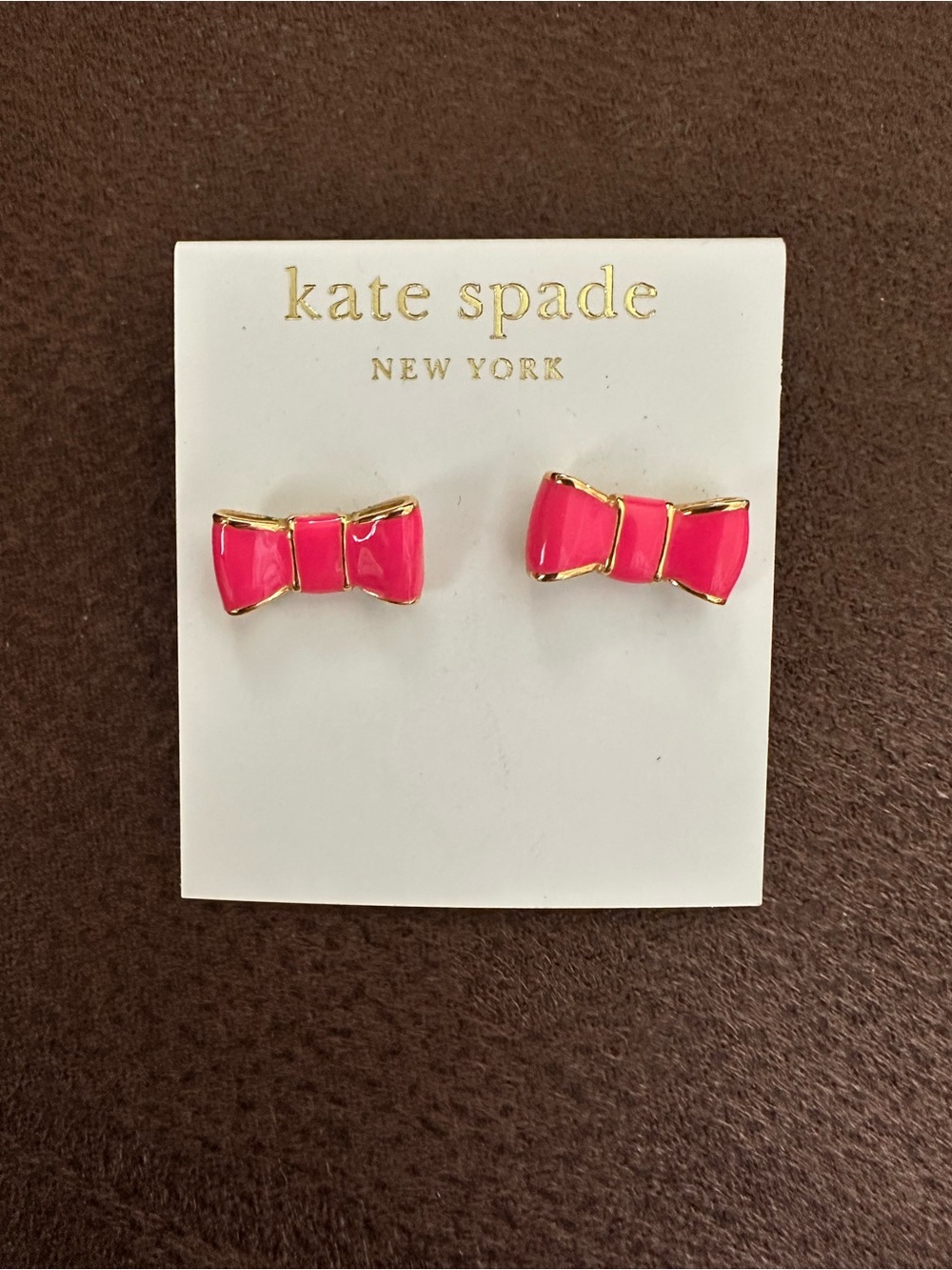 Kate Spade Hot Pink Bow Earrings